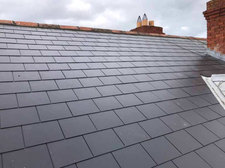 Slate Roof by Cuthbury Roofing.